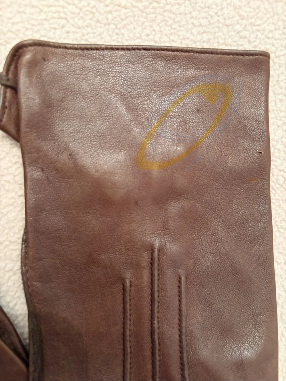 Alexette Brown Leather Driving Gloves